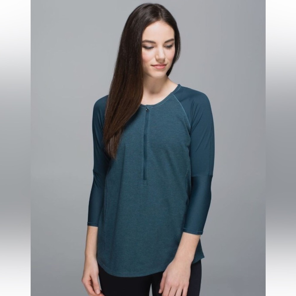 Lululemon Athletica Teal Long Sleeve Top
